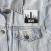 Aangepaste New York Trip Skyline Vrijheidsbeeld Vierkante Button 5,1 Cm (In situ)