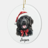 Aangepaste Newfoundland-hond Keramisch Ornament (Links)