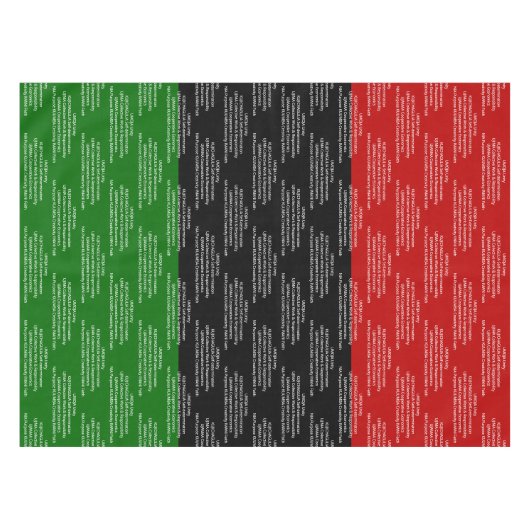 Aangepaste NGUZO SABA 7 Principles Kwanzaa Tafelkleed (Voorkant (Horizontaal))