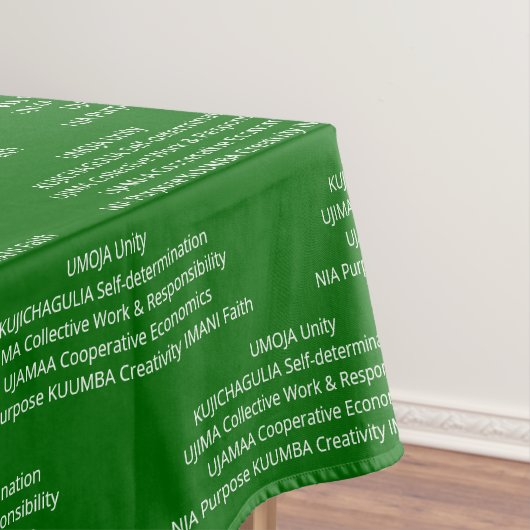 Aangepaste NGUZO SABA 7 Principles Kwanzaa Tafelkleed (Voorbeeld)
