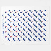 Aangepaste Nieuw-Zeelandse vlag Fleece Deken (Voorkant (Horizontaal))