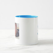 Aangepaste nieuwe baby foto, naam en datum mok (Midden)