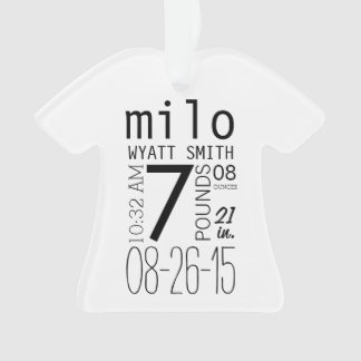 Aangepaste nieuwe baby voeg naamverjaardag toe ornament