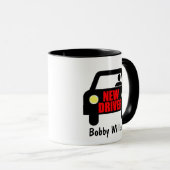 Aangepaste nieuwe drivers licentie koffie Mok (Voorkant rechts)