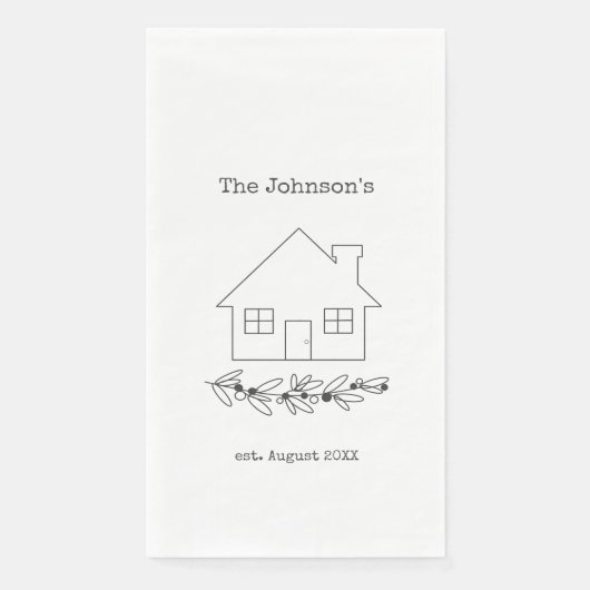 Aangepaste nieuwe gezinswoning servet (Voorkant)