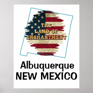 Aangepaste nieuwe Mexico-status Poster