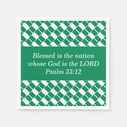 Aangepaste NIGERIA FLAG Christelijk Servet (Voorkant)