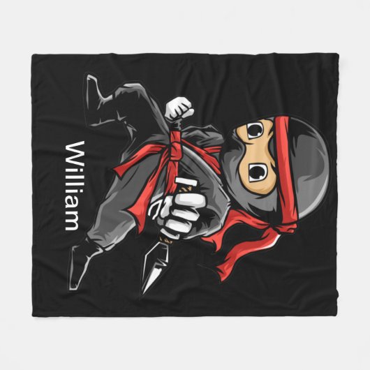 Aangepaste Ninja Fleece Blanket (Voorkant (Horizontaal))