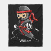 Aangepaste Ninja Fleece Blanket Deken (Voorkant)
