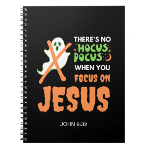 Aangepaste NO HOCUS POCUS Christelijke Halloween Notitieboek