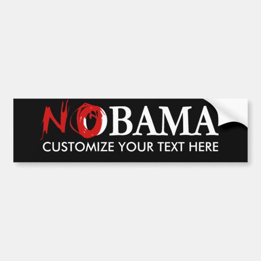 AANGEPASTE NOBAMA BUMPERSTICKER (Voorkant)