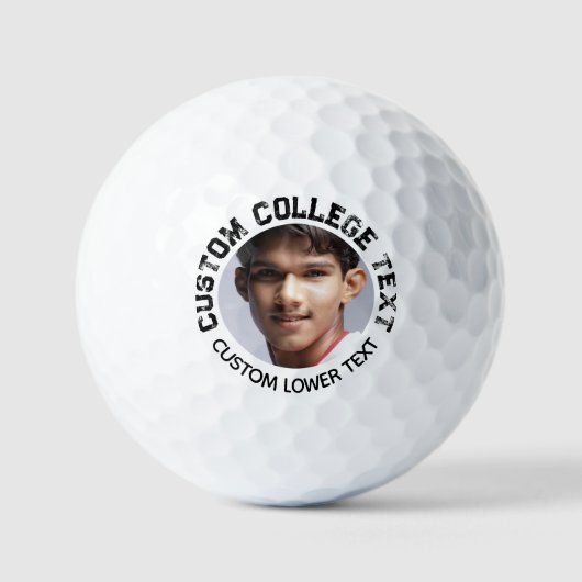 Aangepaste noodlijdende college tekst foto golfbal golfballen (Voorkant)