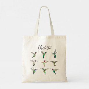 Aangepaste Noord-Amerikaanse Hummingbird Canvas ta Tote Bag