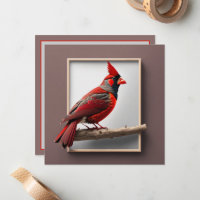 Aangepaste Noord-Kardinaal Bird Note Kaart