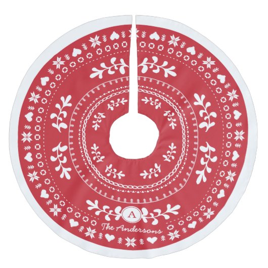 Aangepaste Noordse kerstboomrok Kerstboom Rok (Voorkant)