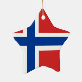 Aangepaste Noorse vlag (Noorse vlag) Keramisch Ornament (Rechts)