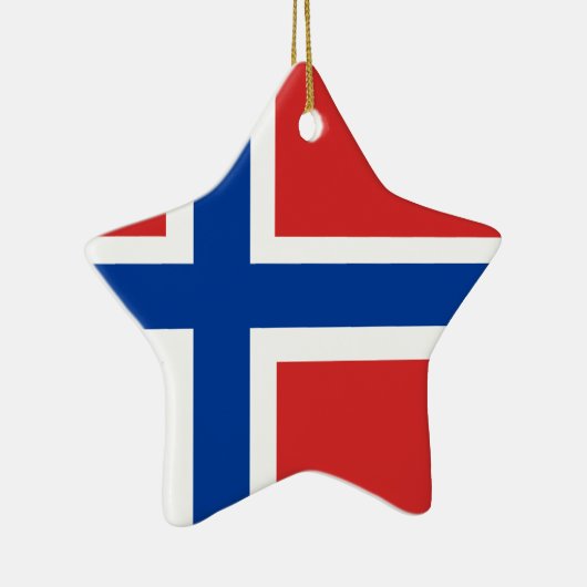 Aangepaste Noorse vlag (Noorse vlag) Keramisch Ornament (Rechts)