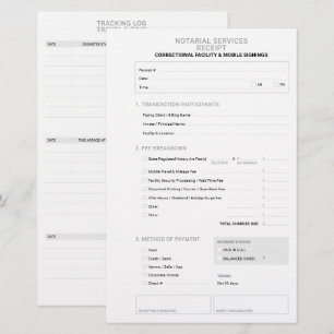 Aangepaste notaris openbare gevangenis ondertekeni briefpapier