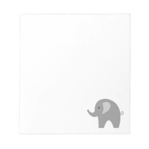 Aangepaste notebooks met een schattig grijs olifan notitieblok