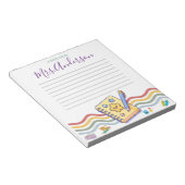 Aangepaste notitie van Schattige Crayon Teacher No Notitieblok (Schuin)