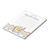 Aangepaste notitie van Schattige Crayon Teacher No Notitieblok (Gedraaid)