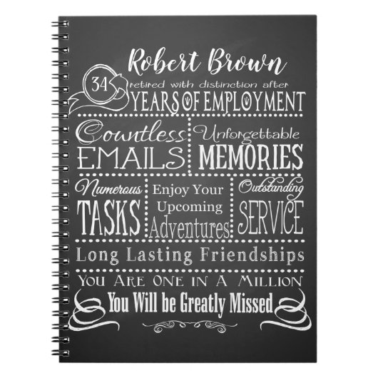 Aangepaste Notitieboek voor pensionering (Voorkant)