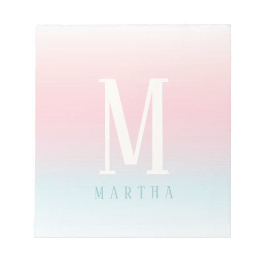 Aangepaste notitiepad voor pastelregenboog notitieblok (Voorkant)