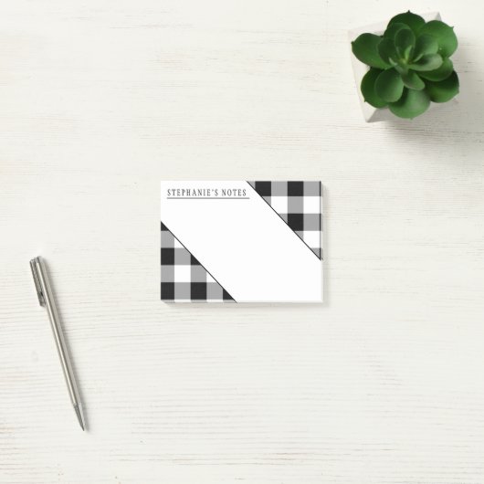 Aangepaste notities Buffalo Plaid Post-it® Notes (Kantoor)