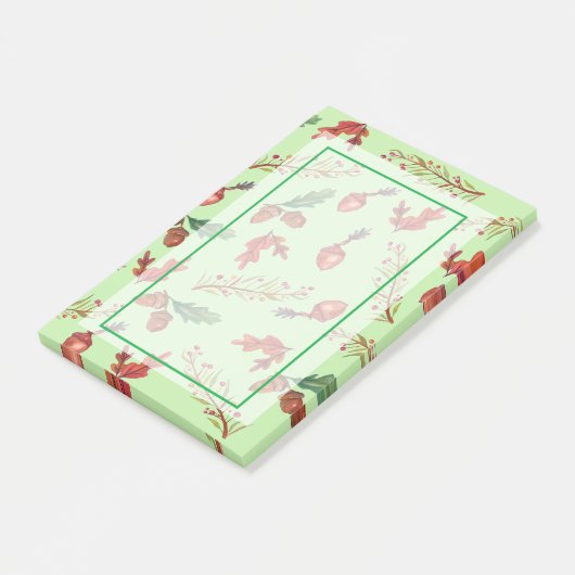 Aangepaste notities herfstpatroon post-it® notes (Schuin)