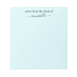 Aangepaste notities van het bureau van notitieblok