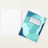 Aangepaste Nova Sinclair Abstract Teal Organische Planner (Display)