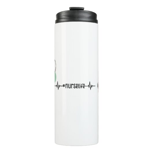 Aangepaste NP Name Cadeft van Nurse Practitioner R Thermosbeker (Voorkant)