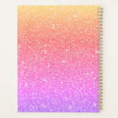 Aangepaste NP-verpleegkundige Rainbow Glitter Planner (Achterkant)