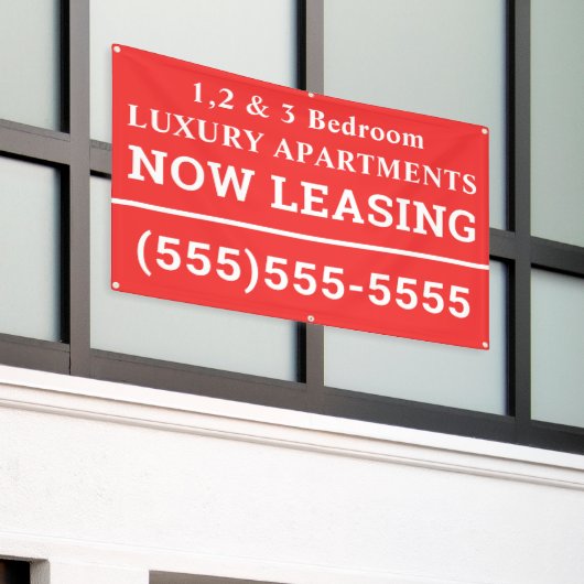 Aangepaste nu leasebanner spandoek (Buitenkant Gebouw)