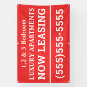 Aangepaste nu leasebanner spandoek (Verticaal)