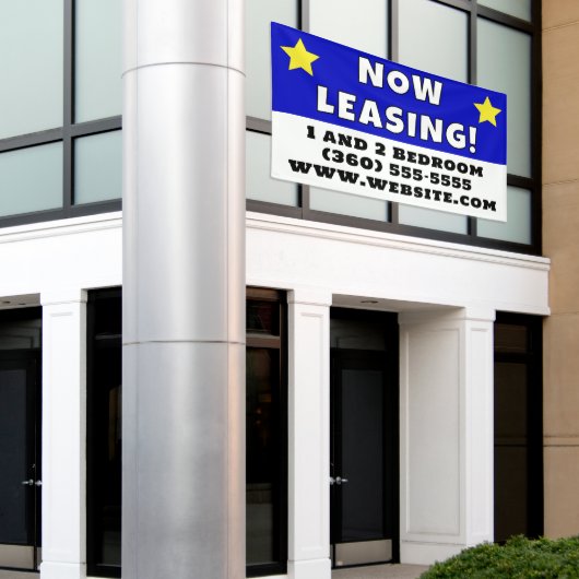 Aangepaste nu leasing spandoek (Buitenkant Gebouw)