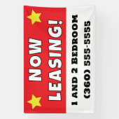 Aangepaste nu leasing spandoek (Verticaal)