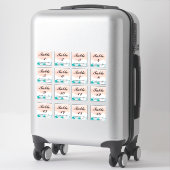 Aangepaste nummers voor strandwagentjes sticker (Koffer)