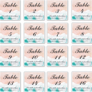 Aangepaste nummers voor strandwagentjes sticker