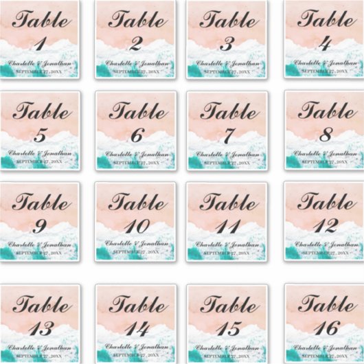 Aangepaste nummers voor strandwagentjes sticker (Voorkant)