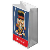 Aangepaste Nutkraker Speelgoed Blue Soldier Klein Cadeauzakje (Voorkant Gekanteld)