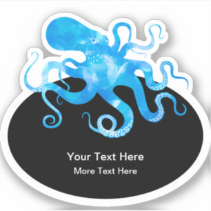 Aangepaste Octopus Ocean Life thema Sticker Labels