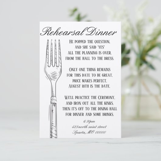 Aangepaste oefendinercard kaart (Staand voorkant)