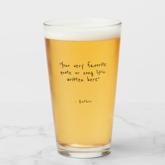 Aangepaste offerte - creëer uw eigen bierglas glas (Voorkant gevuld)