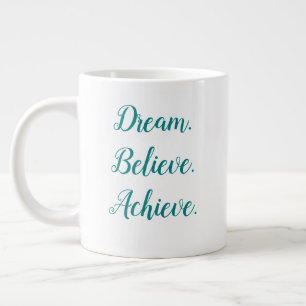 Aangepaste offerte droom geloof bereiken Blauwgroe Extra Grote Beker