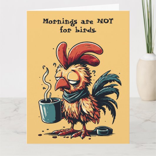 Aangepaste offerte Grappige kip Retro ontwerp Kaart (Voorkant)