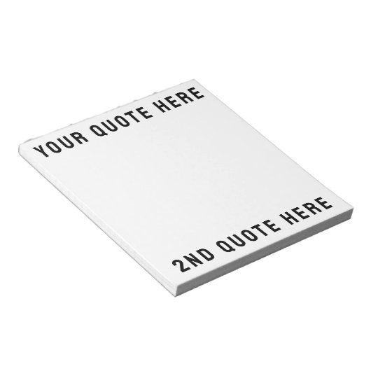 Aangepaste offerte Hier Aangepaste tekst Cadeau Notitieblok (Schuin)