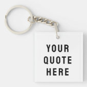 Aangepaste offerte Hier Aangepaste tekst Cadeau Sleutelhanger (voorkant)