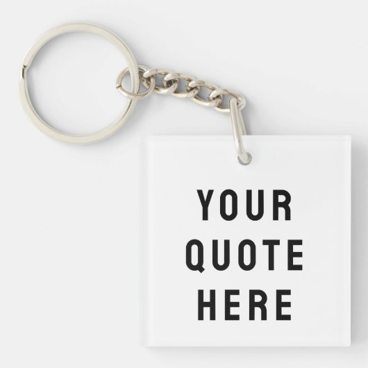 Aangepaste offerte Hier Aangepaste tekst Cadeau Sleutelhanger (voorkant)