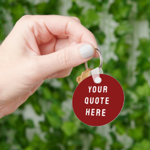 Aangepaste offerte hier geschenk maroon gepersonal sleutelhanger